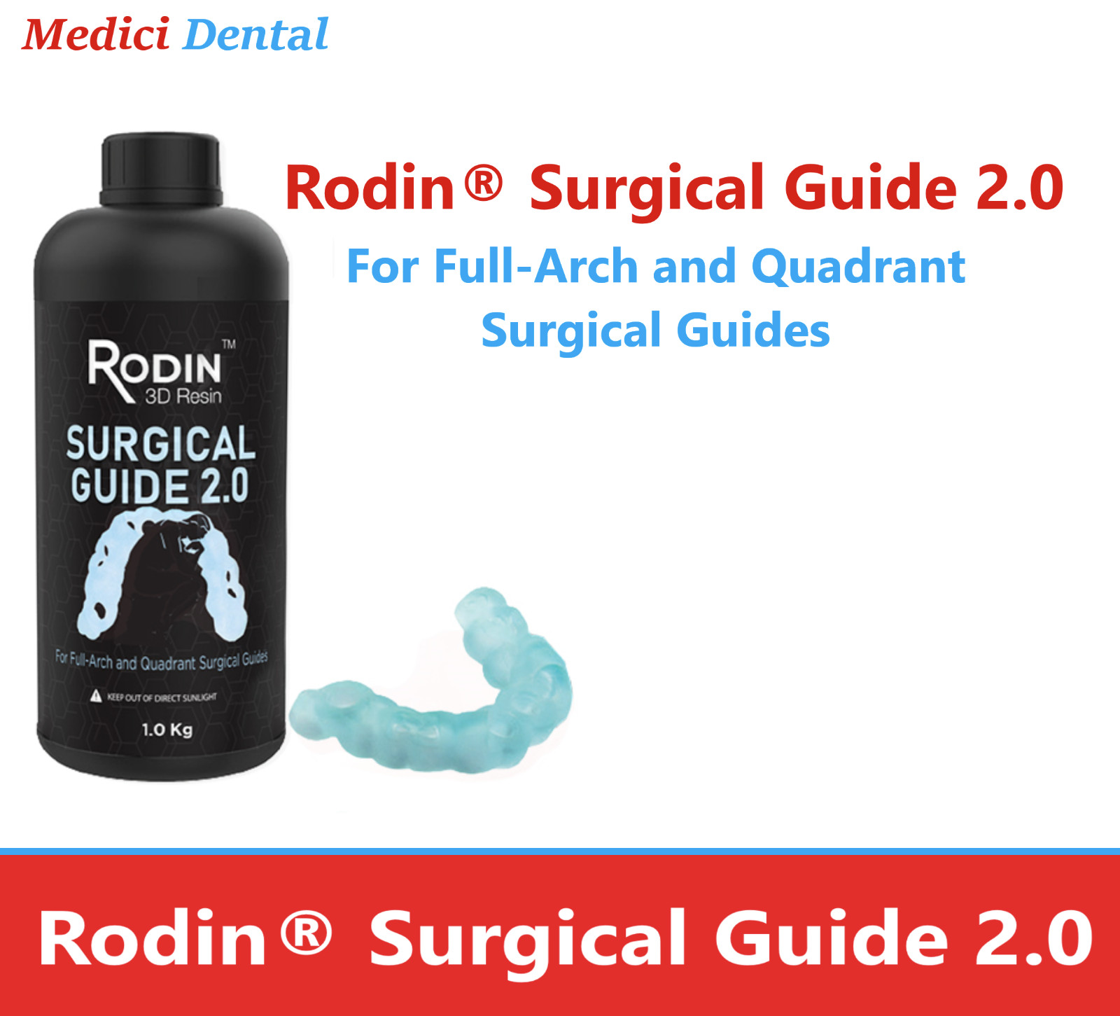 Dental Rodin® Surgical Guide 2.0 Rodin™ Surgical Tray 23867 3D Printing Resin