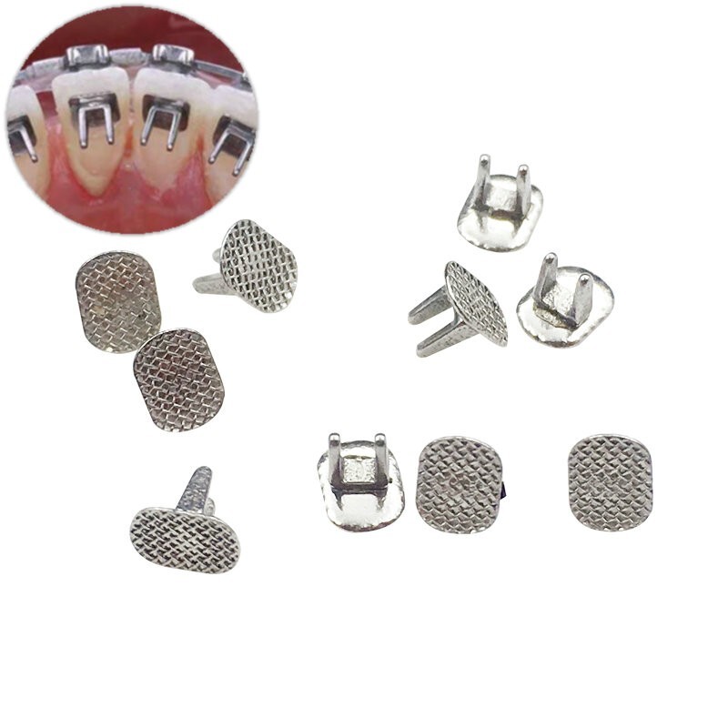 100 Pcs Dental Orthodontics Tongue Tamers Mini Spur Educador Lingual Mesh Base