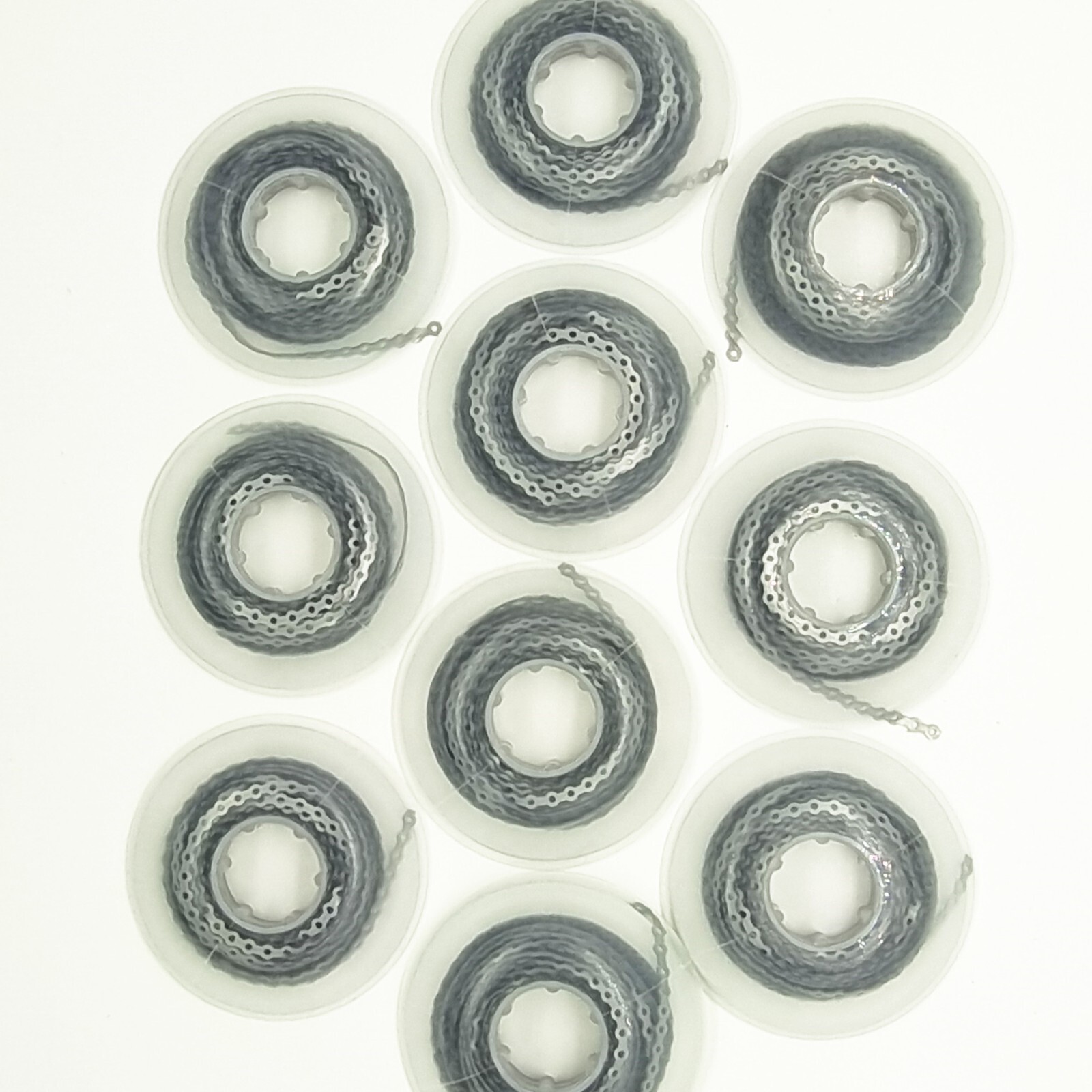 10X Dental Orthodontic Elastolink Power Chain Gray Long Short Continuous 15Sheet