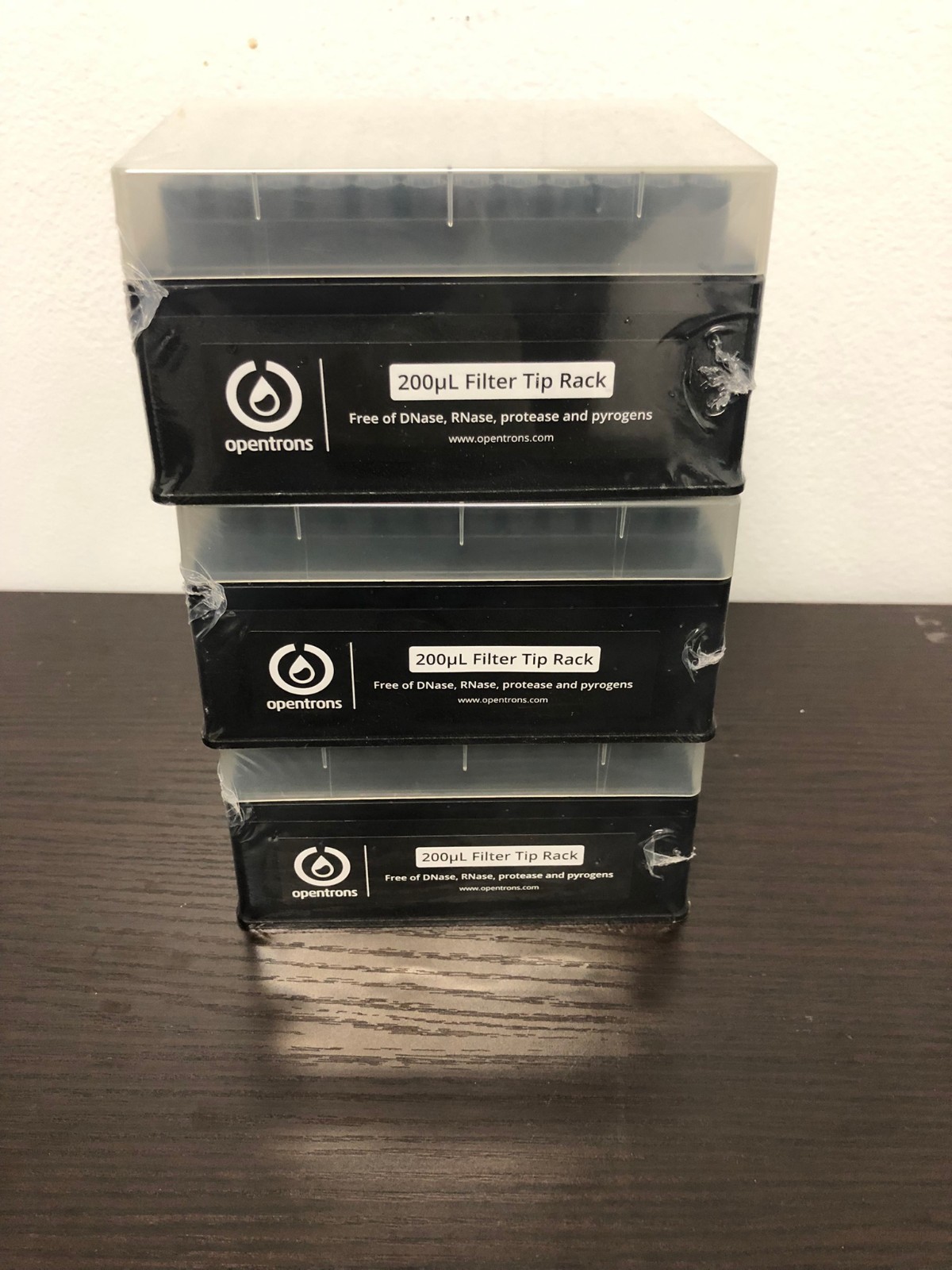 OPENTRONS 200uL FILTER TIP RACK 3 racks of 96