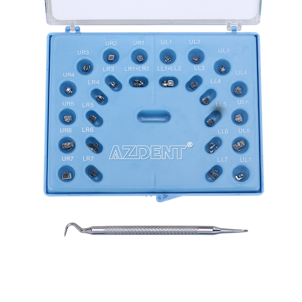 AZDENT Brackets de autoligado de ortodoncia dental Roth .022 Ganchos móviles 345