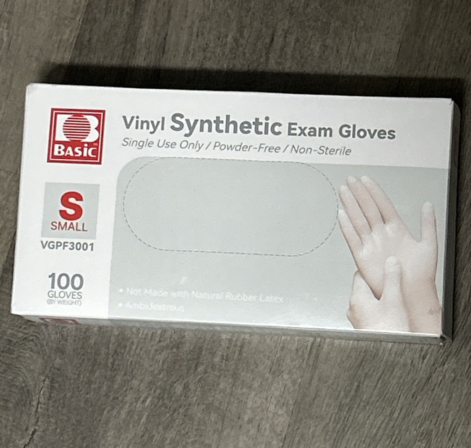 Basic VGPF 3004 Disposable Vinyl Gloves – 100 Count
