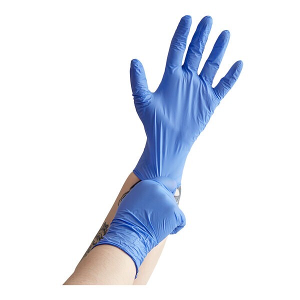 1000 Pack Noble NexGen 3 Mil Thick Blue Hybrid Powder-Free Gloves Large