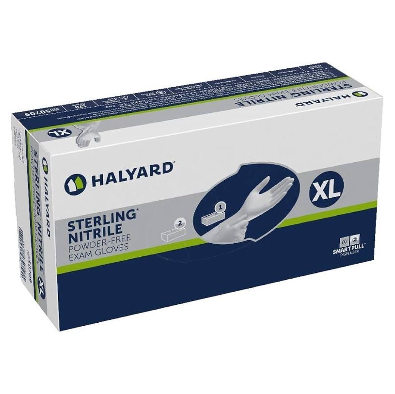 *170-Gloves* Halyard Sterling Nitrile Powder-Free Examination X-Large 50709