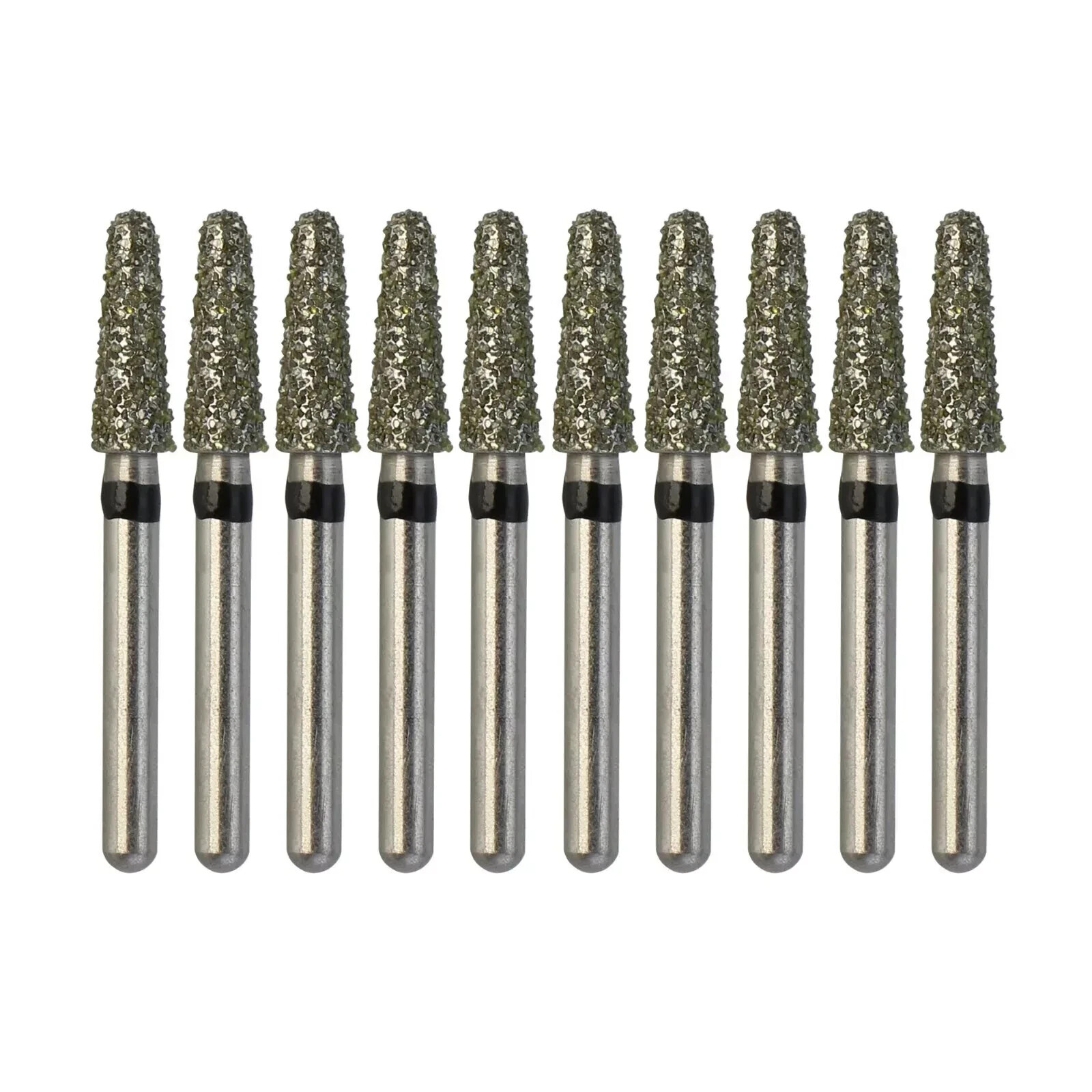 10 Burs/Box Dental Diamond Burs Round Taper Super Coarse High Speed 856/024SC