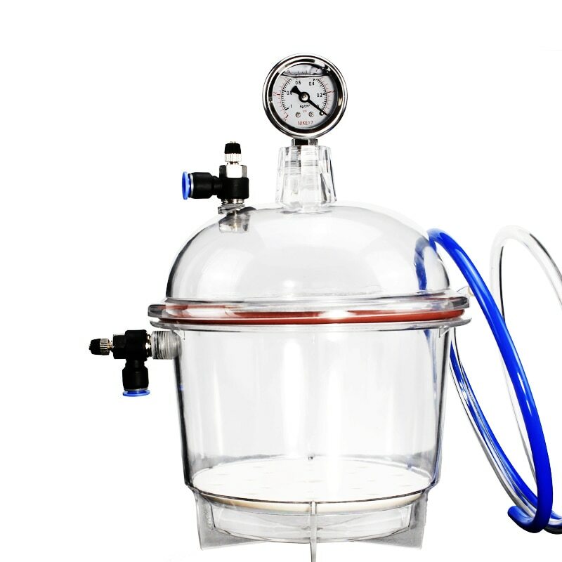 Polycarbonate Plastic Vacuum Dryer Lab Dessicator Double Valve PC-150MM