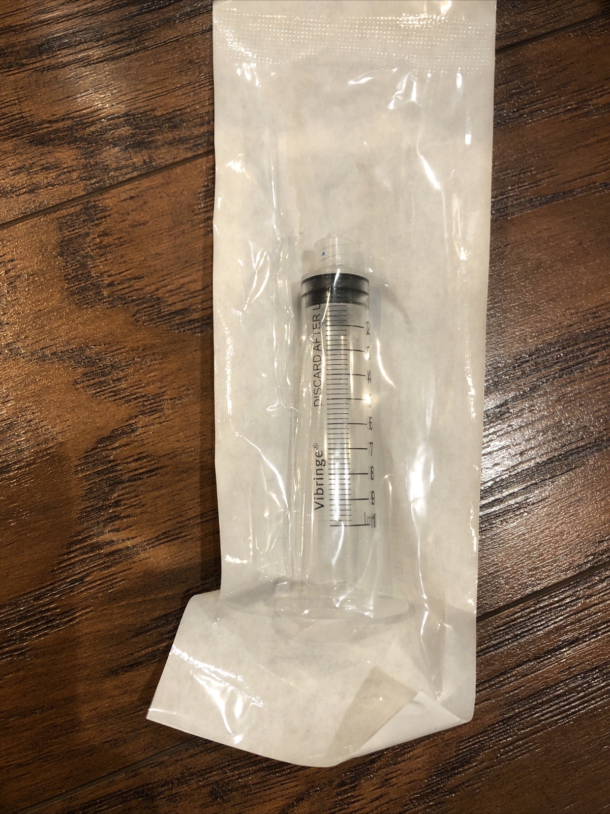 Vibringe Disposable 10mL Syringe Medical Clear Plastic .