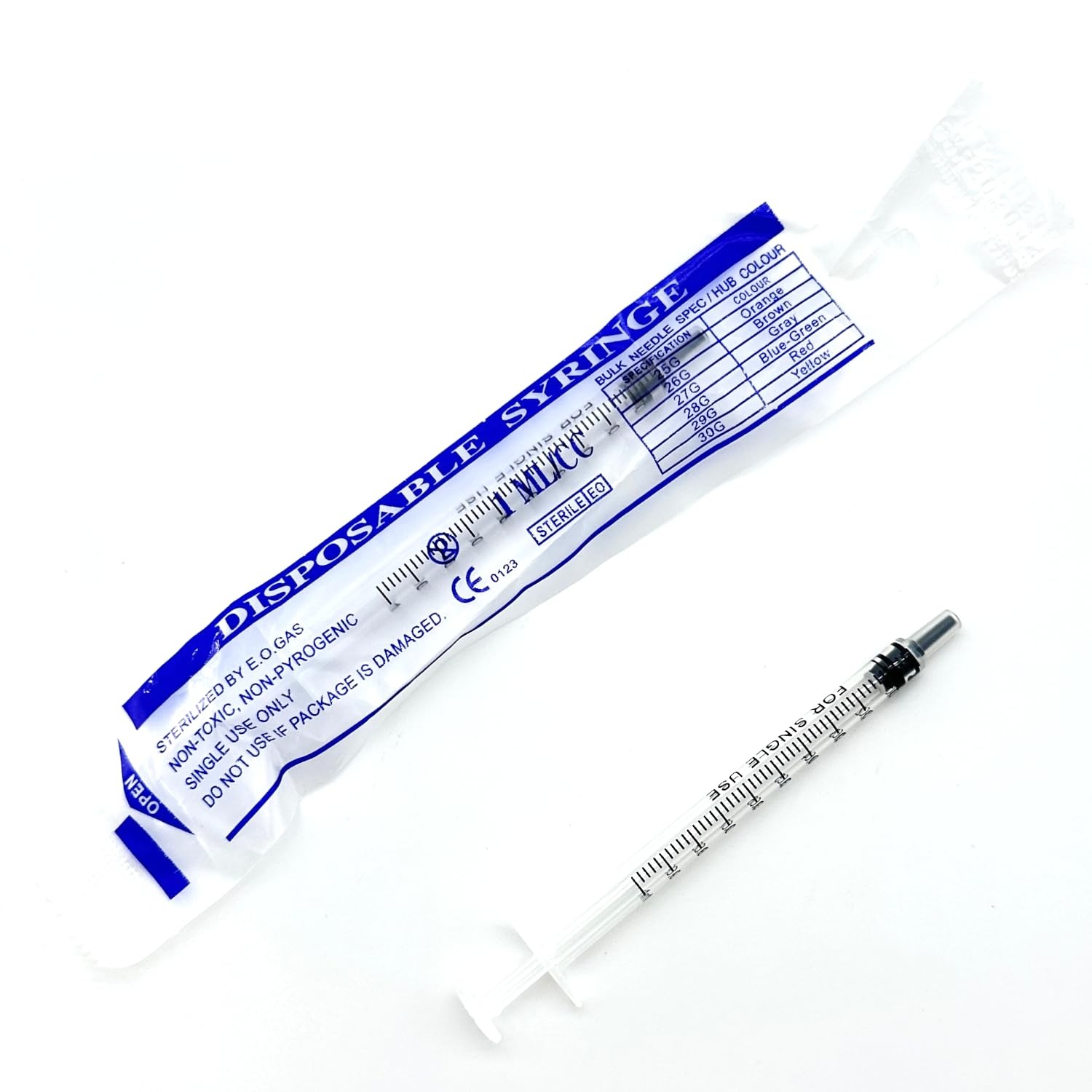 1mL Luer Slip Tip Syringes (No Needle) – 100-Count Bagged, Sterile & Individuall