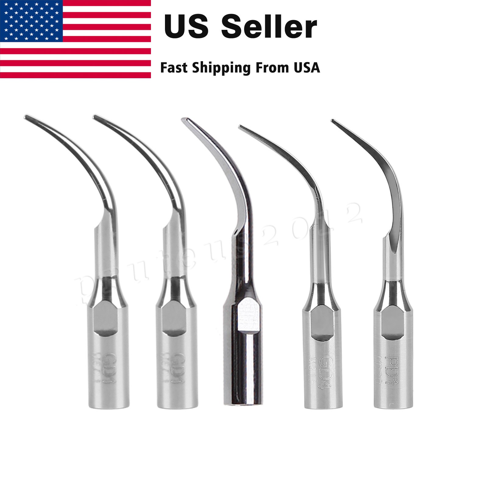 Dental Ultrasonic Scaler Tips Assorted GD1*2 GD2 GD4 PD1 Fit NSK SATELEC DTE
