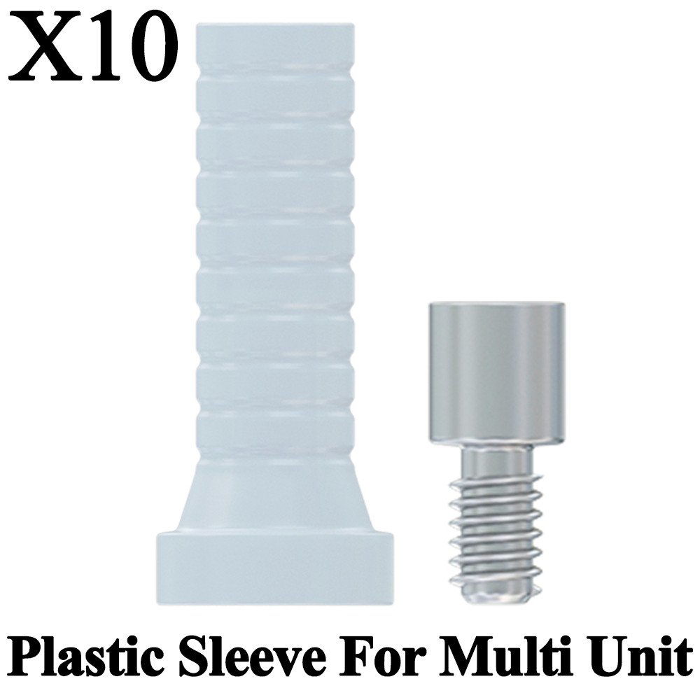 10x Plastic Sleeve For Multi Unit 1.4mm System Dental Cylinder Screw Prosthetic