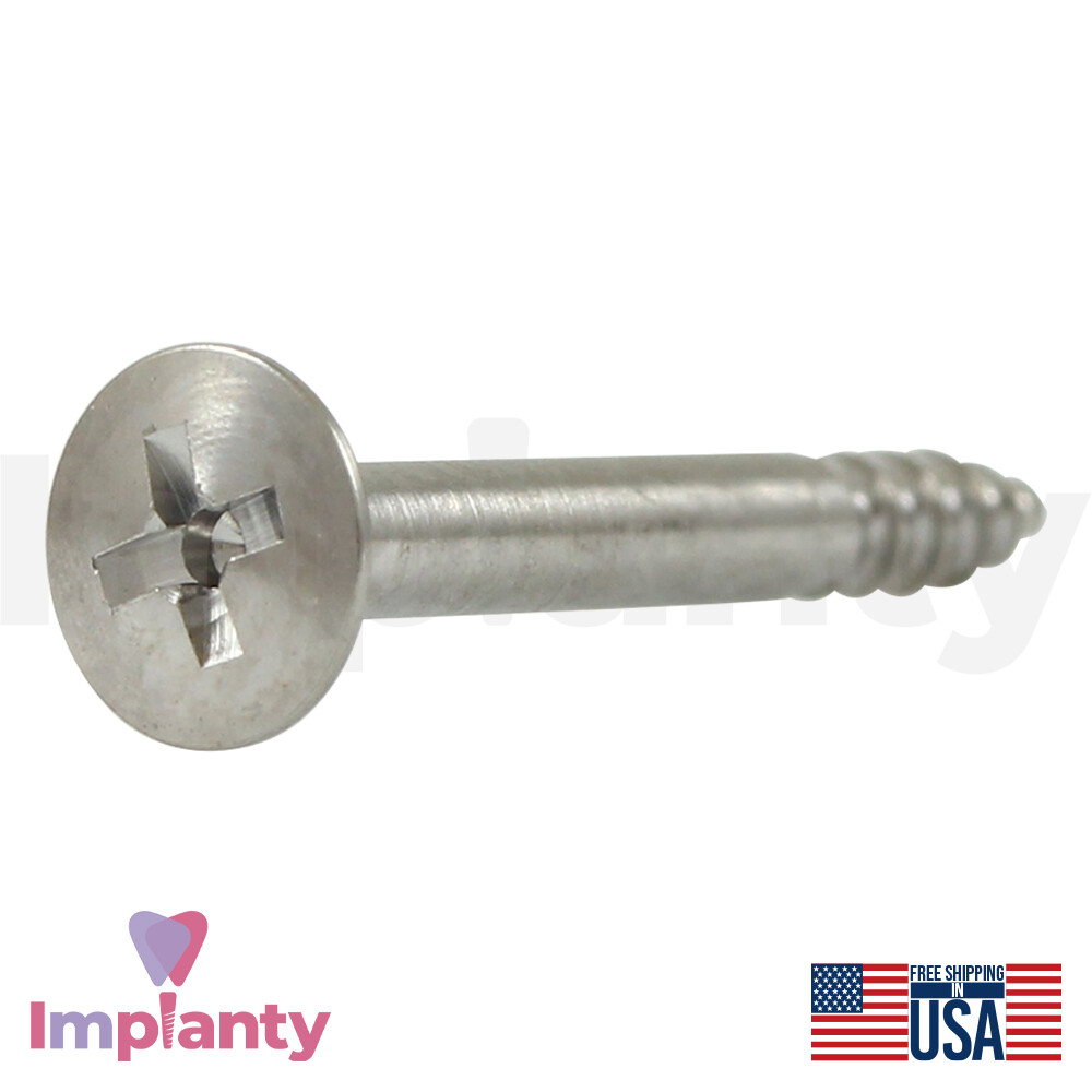 1x GBR Tenting Screw – Half Threaded Titanium Precise Self Drilling Tool