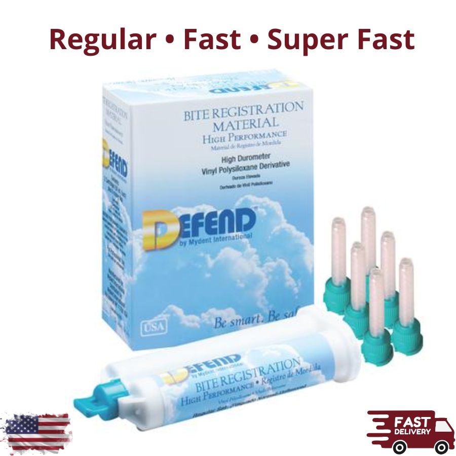 2 x 50ML HP VPS Bite Registration Material Super Fast Regular Set Unflavored Tip