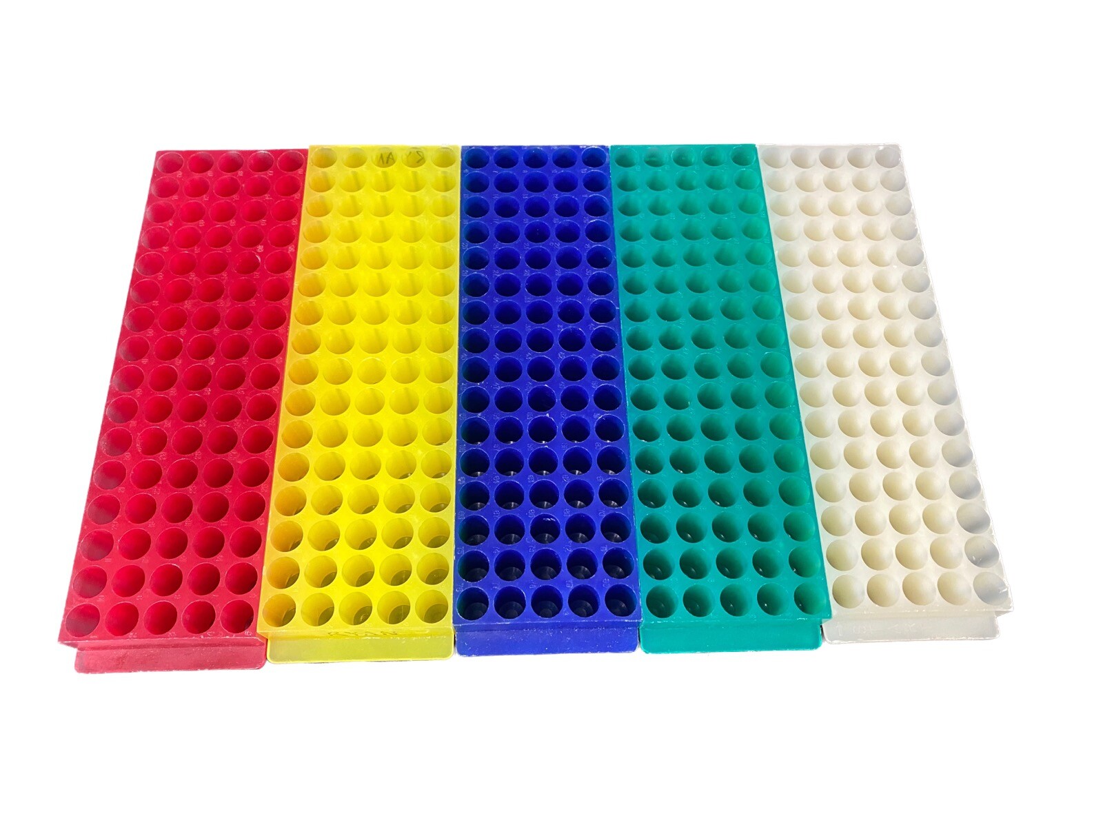 Laboratory Plastic 80-Place Vial Test Tube Holder Rack 11mm ID With Handles