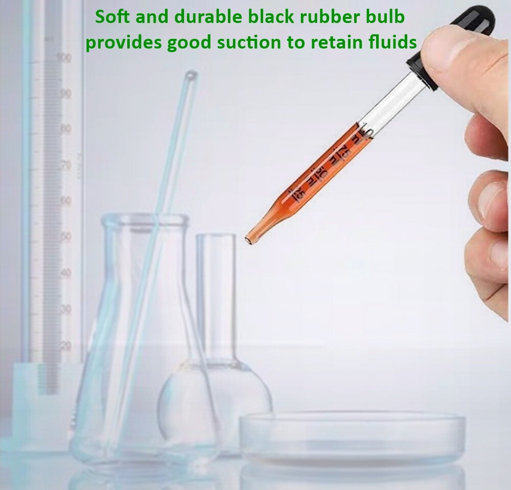 Lot of 4 Medicine Art Essential Oils Eye Dropper Graduated 4″ Straight Tip 1ml