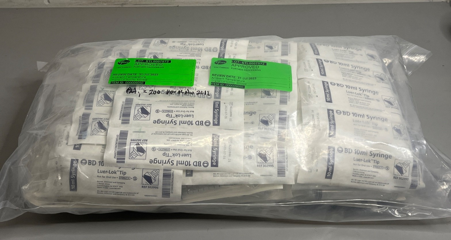 BD 10ml Syringe Luer-Lok Tip 302995 Sterile Single Use – 100 Pack