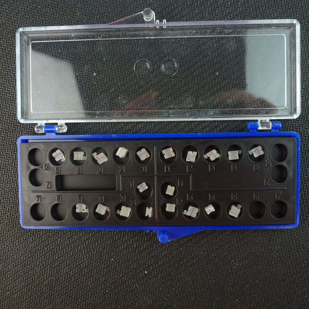20Braces Orthodontic Clear Ceramic Bracket Dental Roth/MBT .022 Slot 3/345 Hooks
