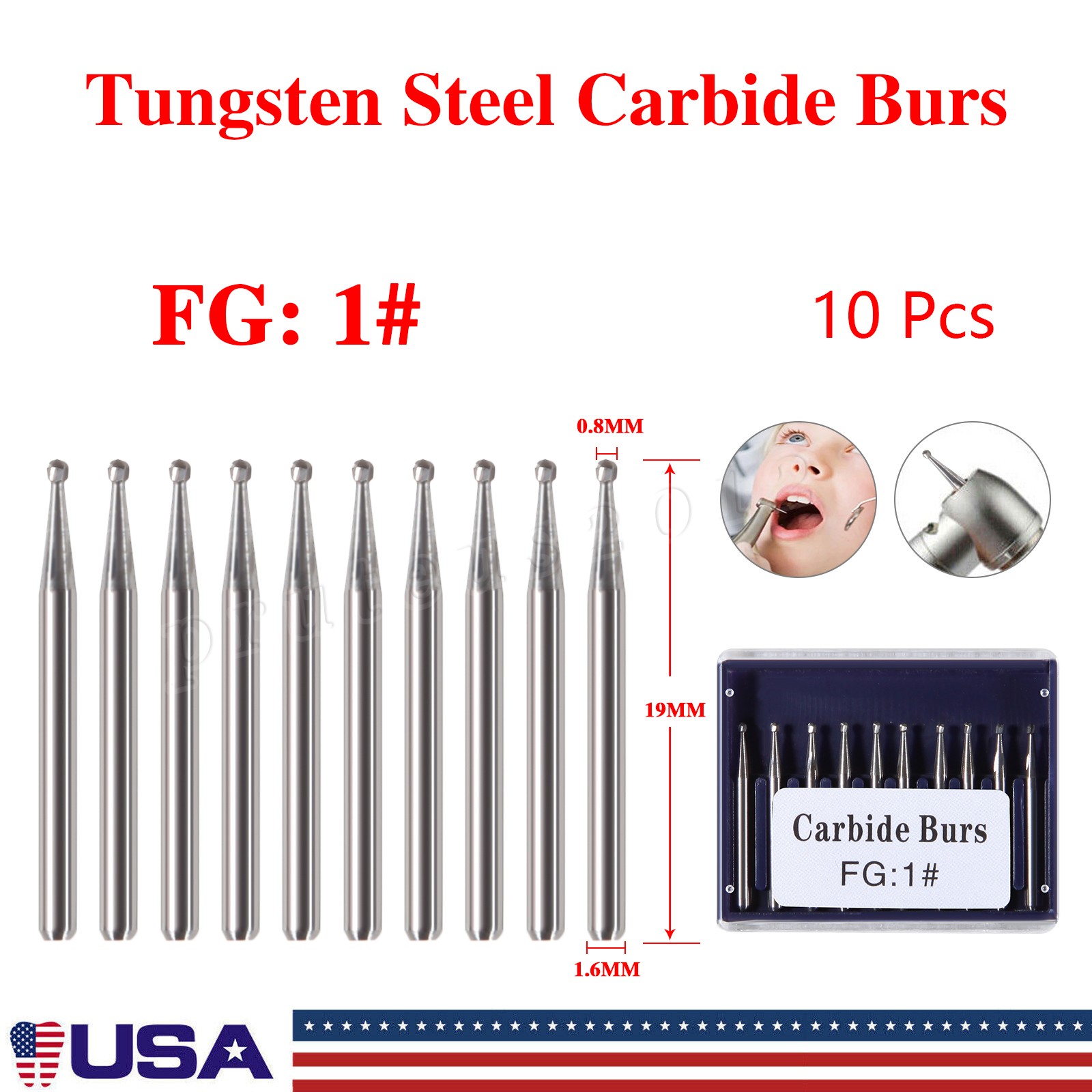 Dental Carbide Burs Class II Amalgam / Composite FG 1 2 3 4 330 245 169L 556 56