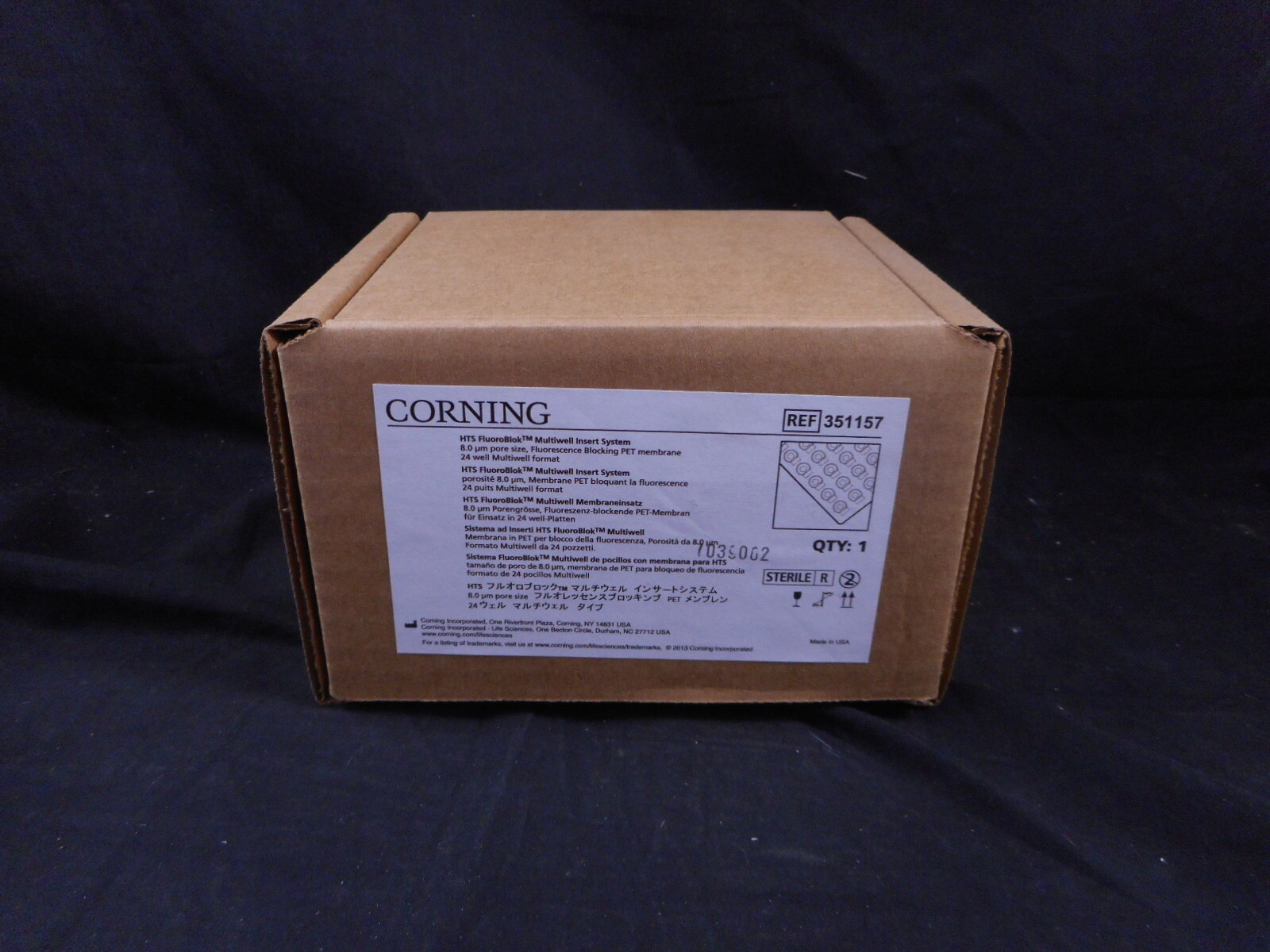 CORNING 8.0µm HTS FluoroBlock Multiwell Insert System 24-Well 351157 1/Pack