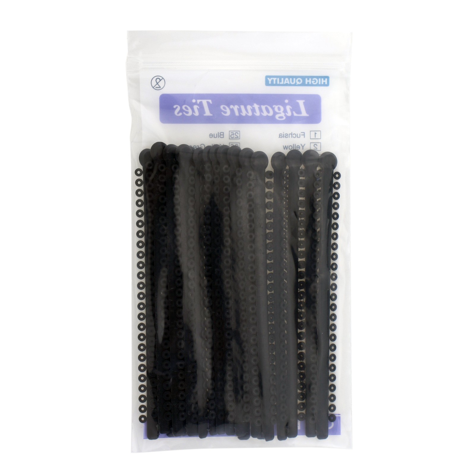 US 1000pcs 5# Black Color Orthodontic Elastics Ligature Ties Braces Rubber Bands