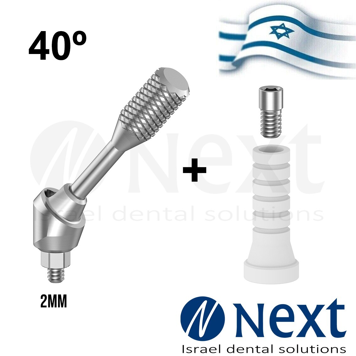 New Multi Unit angulated 40 deg 2 mm abutment plastic sleeve