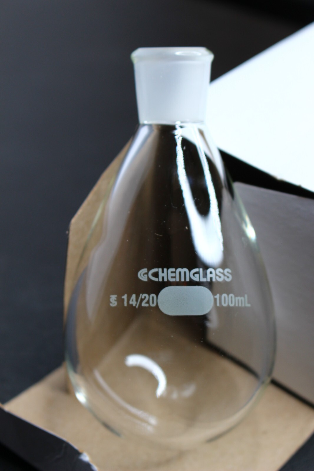 100 mL Heavy Wall Evaporating Flask 14/20 Outer Joint Chemglass CG-1512-57