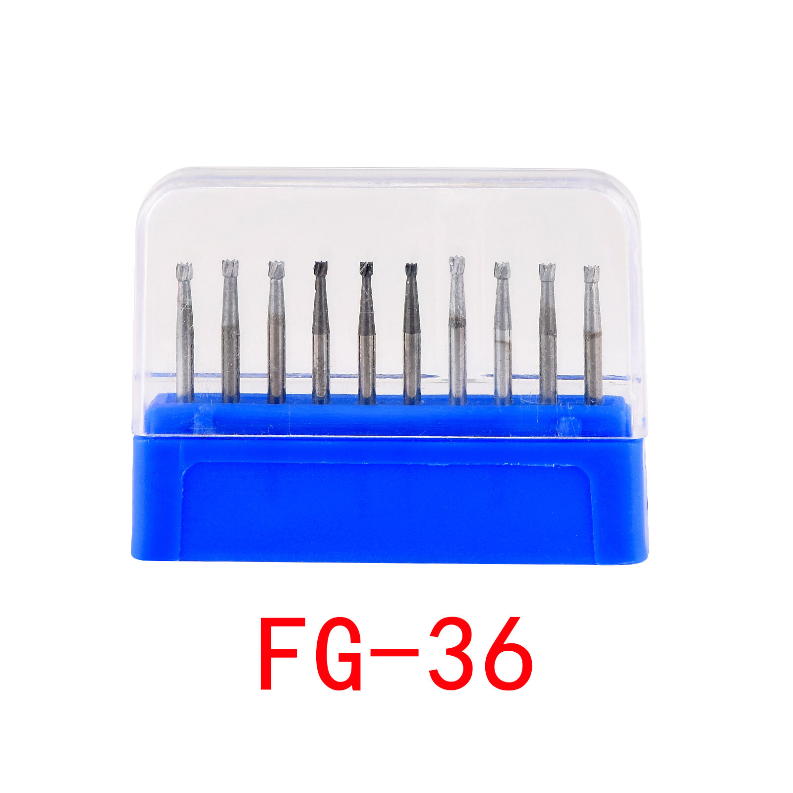 10pcs/box Dental Round Carbide FG Burs for Dental High Speed Handpiece Full Size