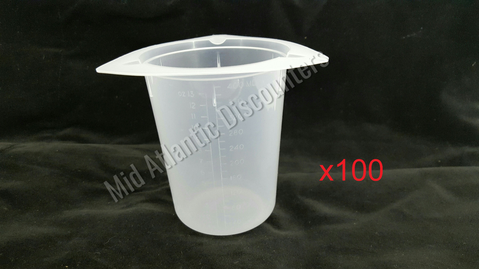 100 VWR 25384-156 Beaker Tripour 400mL 13 oz Single Use Non Sterile
