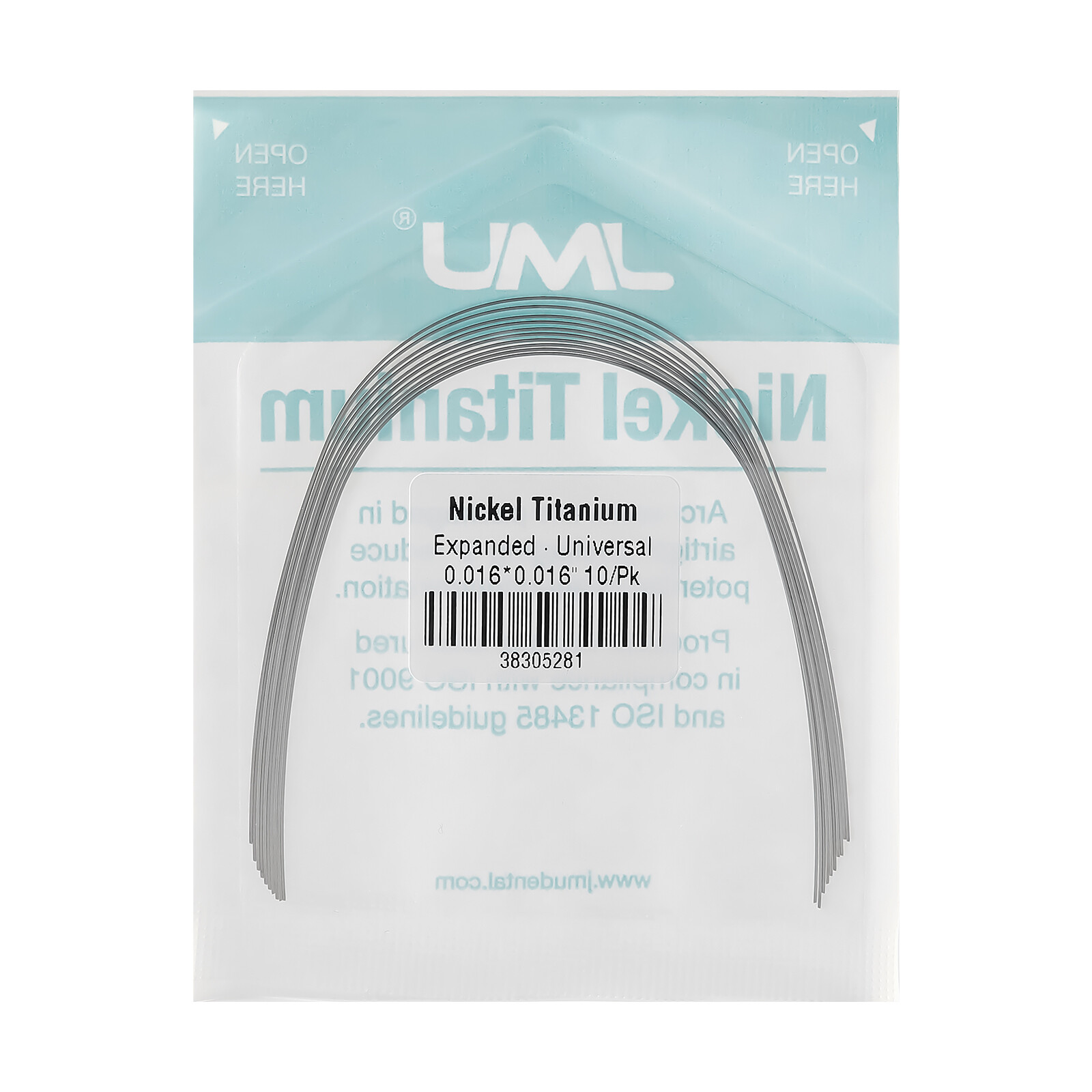 JMU NiTi Orthodontic Titanium Archwire Expanded Round Rectangular 100Pcs/10bags