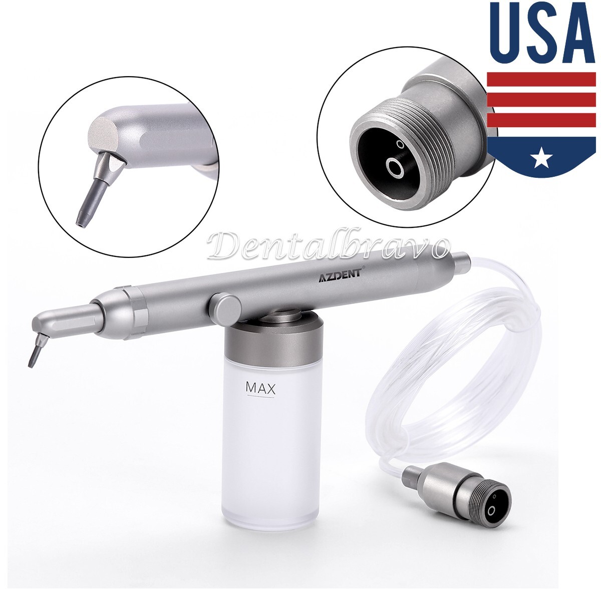 Dental Alumina Air Abrasion Polisher Sandblasting Sandblaster Prophy Gun 4Hole