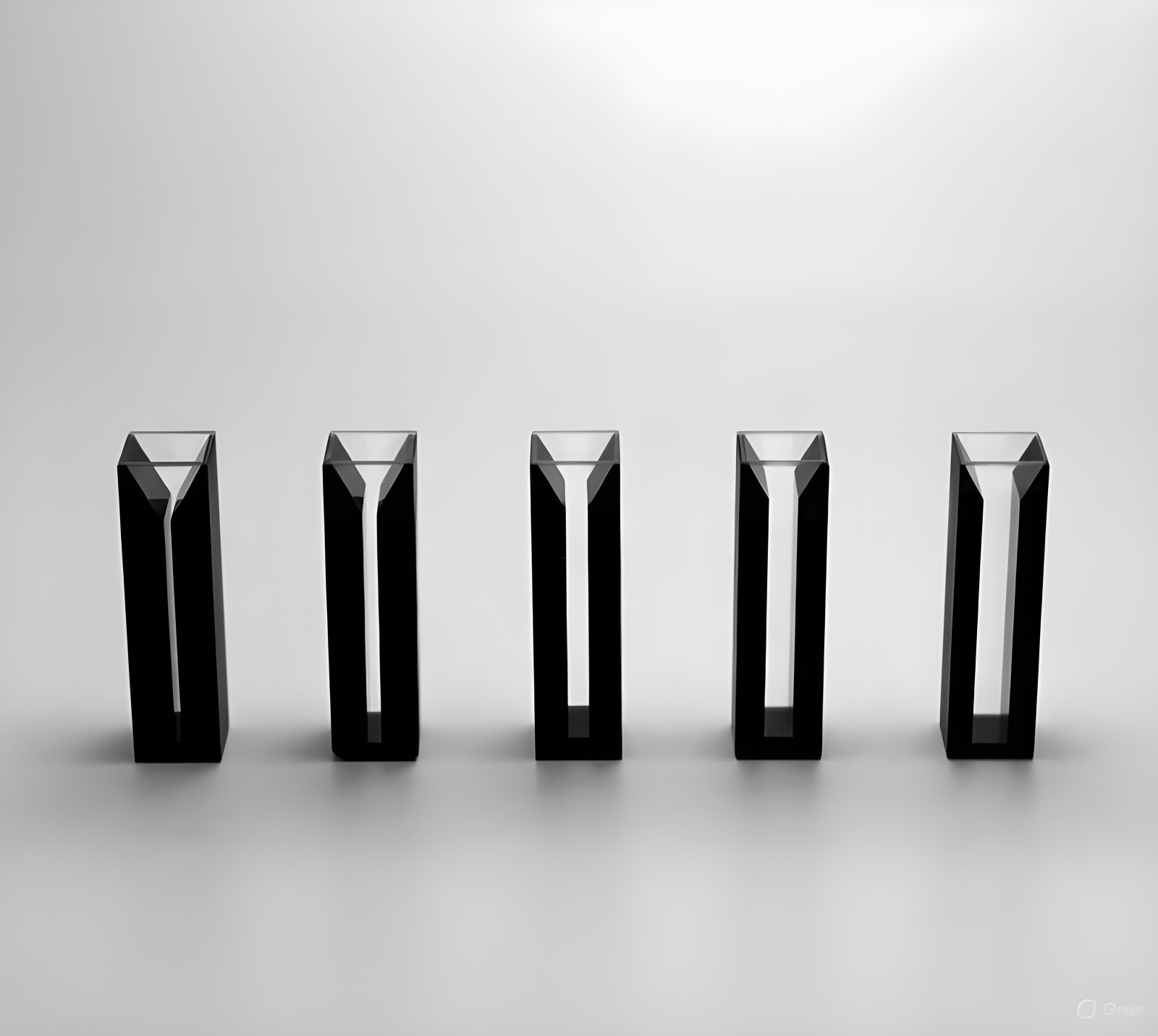 2pcs Customizable Micro Quartz Cuvette Black Wall 10mm 0.35 0.7 1 1.4 1.75mL