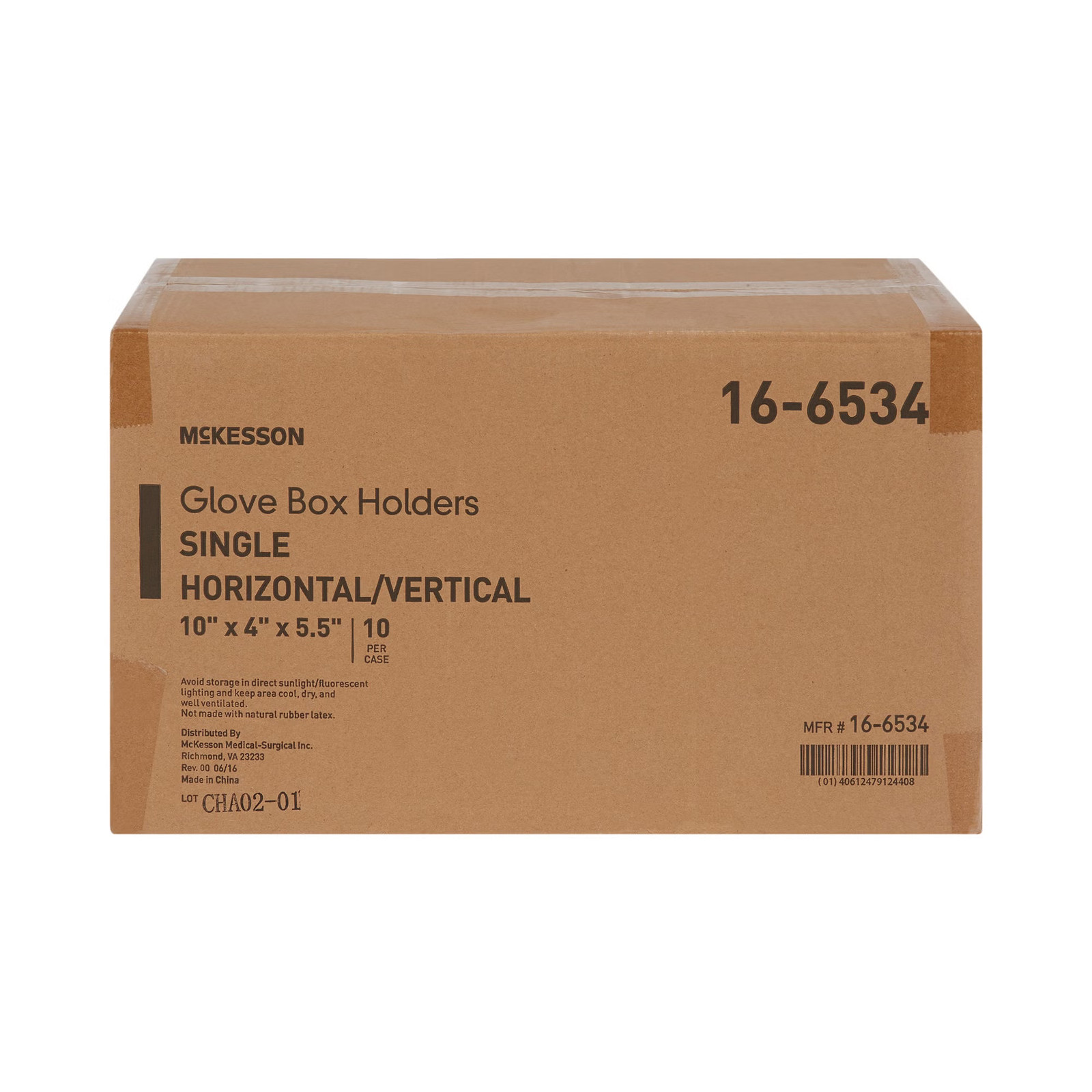 McKesson Glove Box Holder Clear Plastic 1 Box Capacity 16-6534 10 per Case