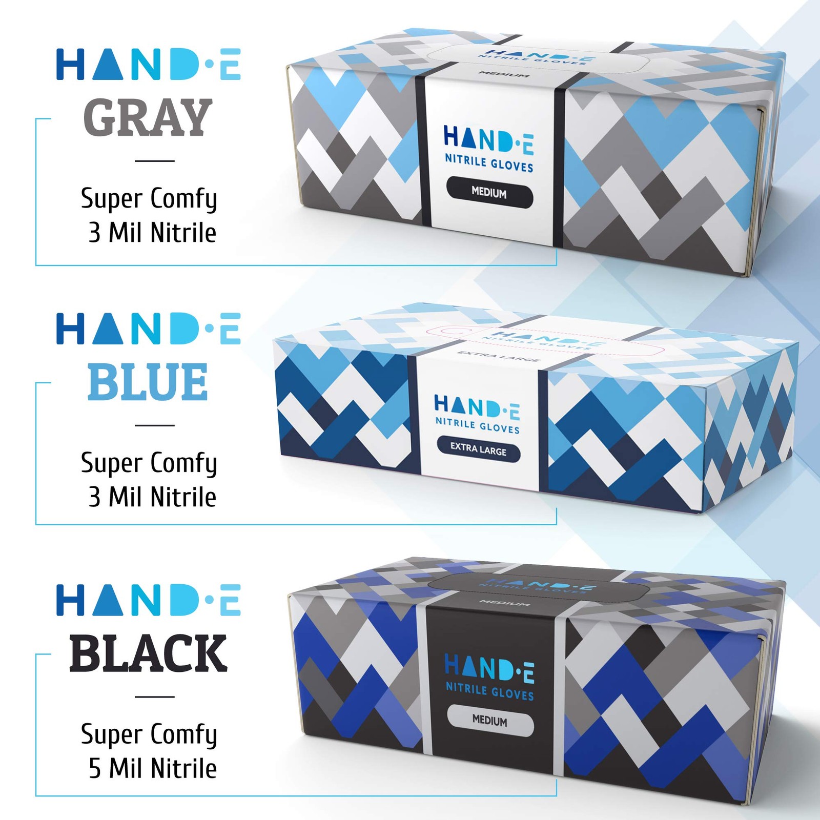 Blue Nitrile Gloves Medium 100 Count Powder Free Latex Free