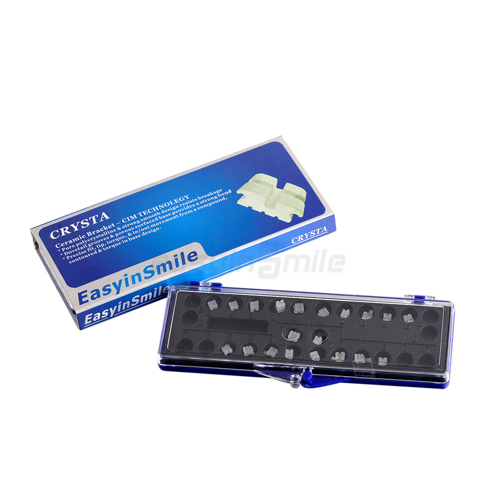 1/10Pk Orthodontic Ceramic Brackets Roth/MBT 022 3/345 Hooks Dental Clear Braces