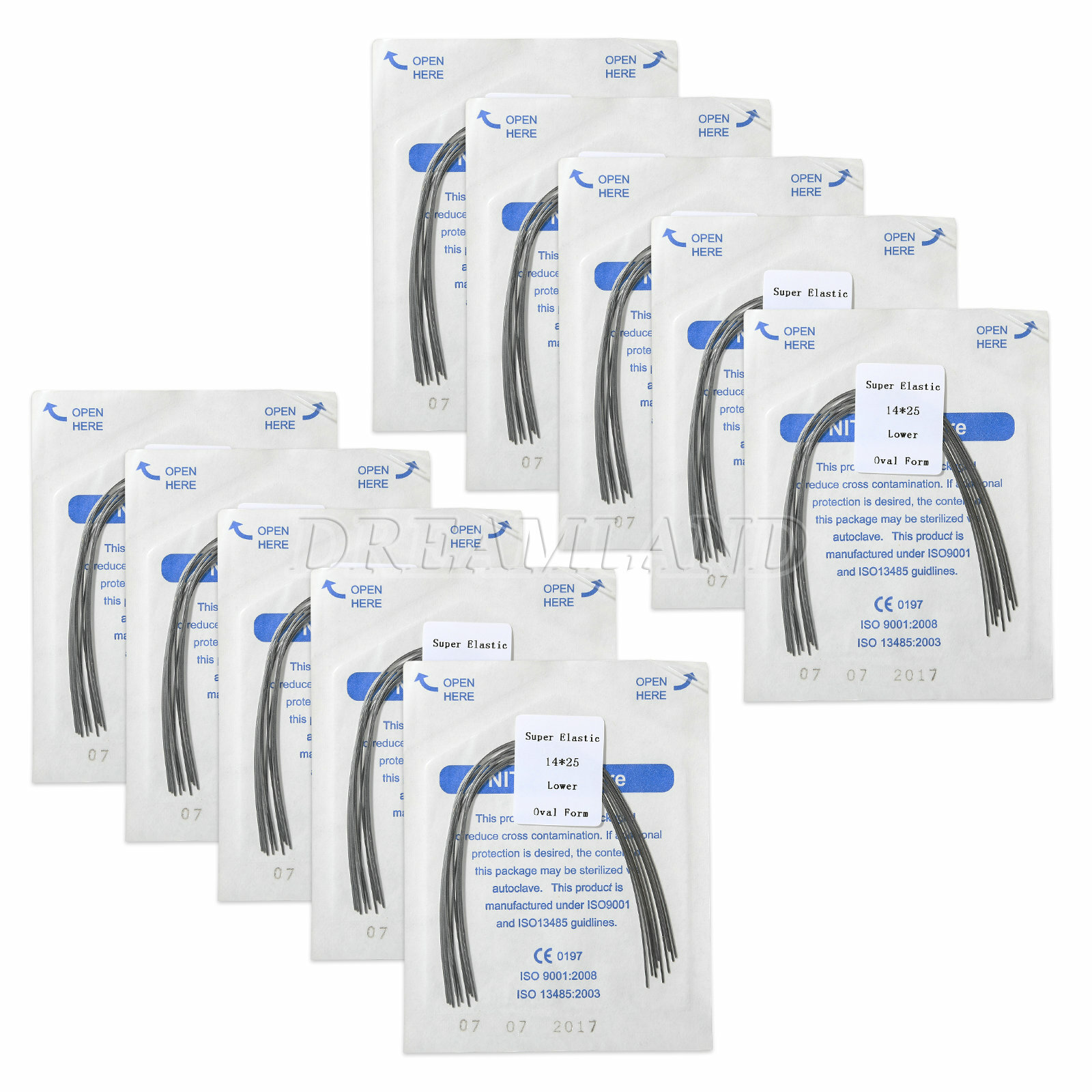 100 pcs Sale Orthodontic Arch Wire Super Elastic NITI Rectangular Ovoid