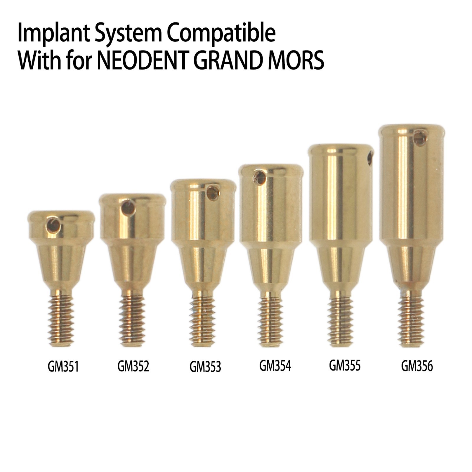 Overdenture Locator Abutments Anchor for NEODENT GRAND MORSE Male Caps Removable