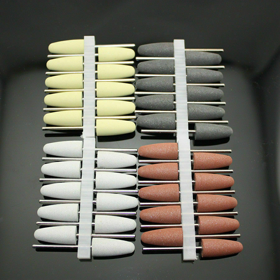 50 Pcs Dental 2.35mm Lab Silicone Rubber Polishing Burs Shank Polishers Diamond