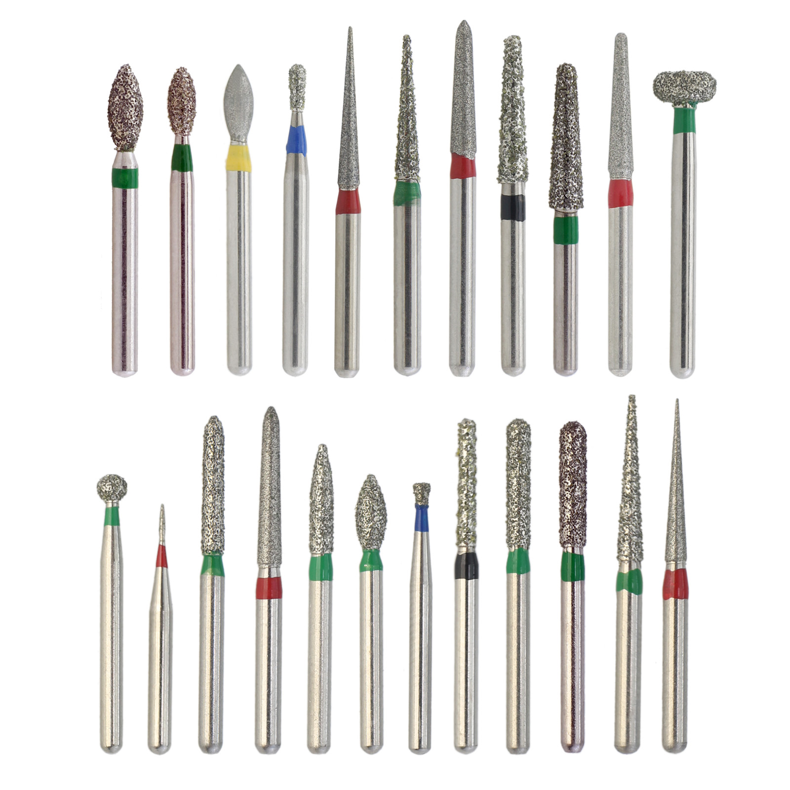 10Pcs Dental High Speed Handpiece Diamond Burs FG 1.6mm 158 Types DIA-BURS