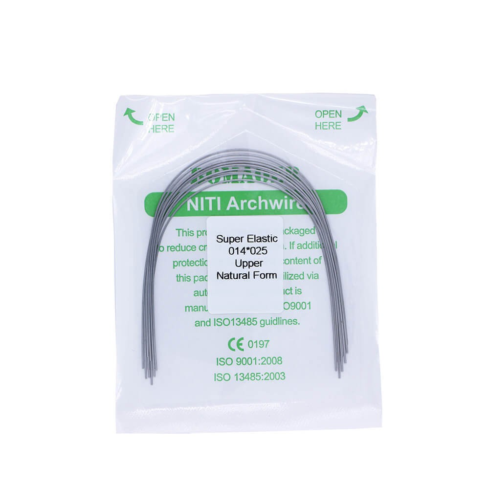 1×Dental Orthodontic Super Elastic Niti Rectangular Arch Wire Natural 14×25Upper
