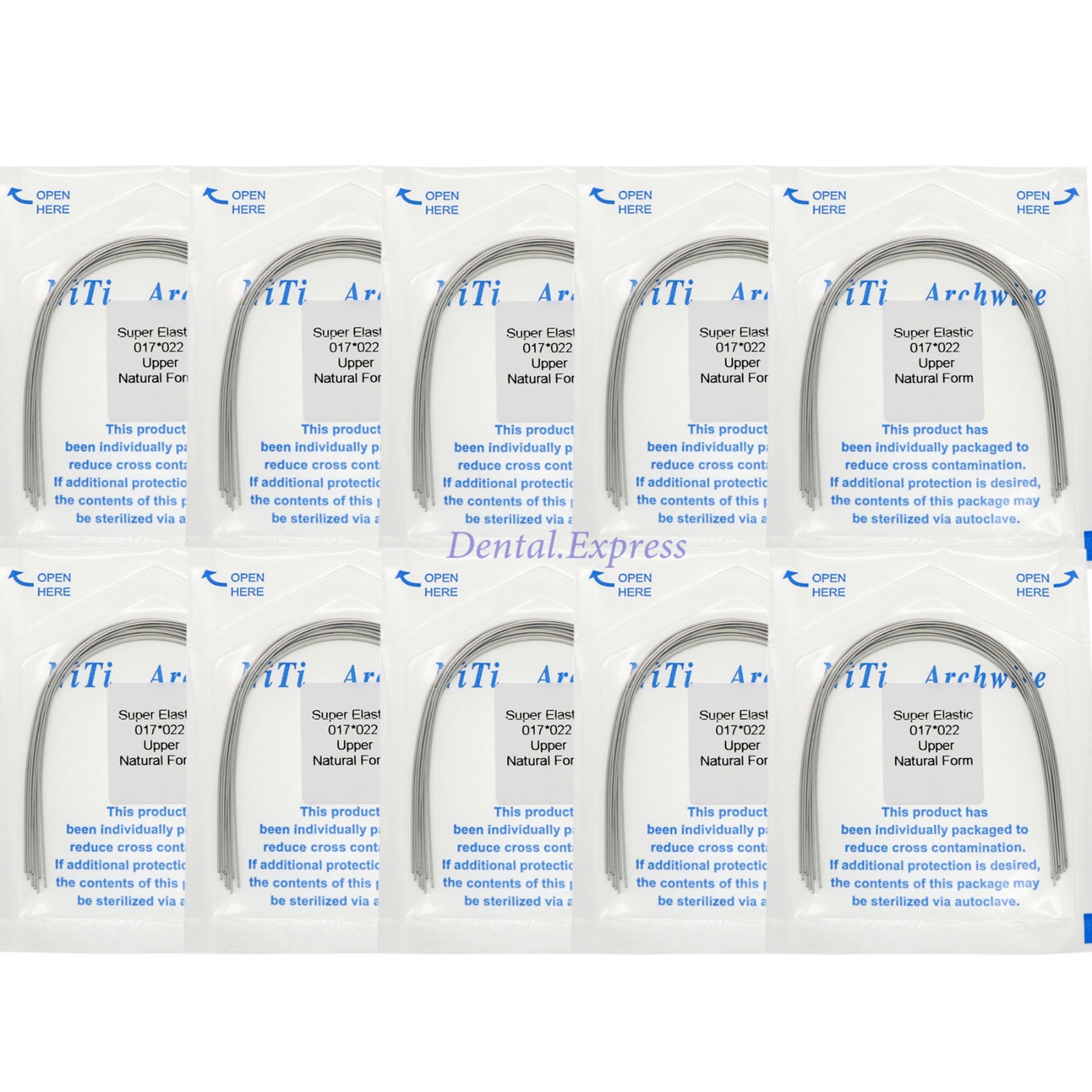 Dental Orthodontic Arch Wire Super Elastic Niti Round Rectangular Natural Form