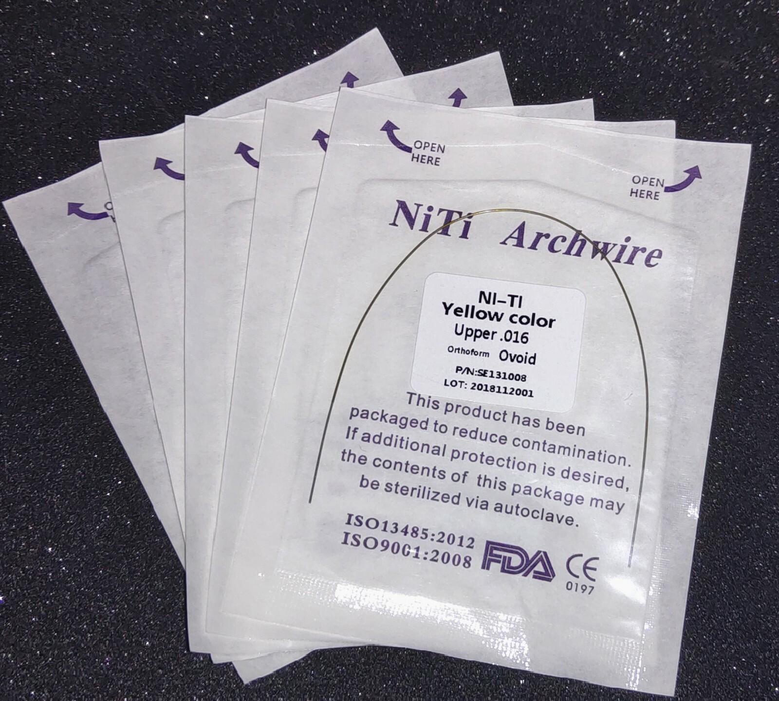 10 Packs Colored Arch Wire Super Elastic Niti Round White Yellow Blue Green Red