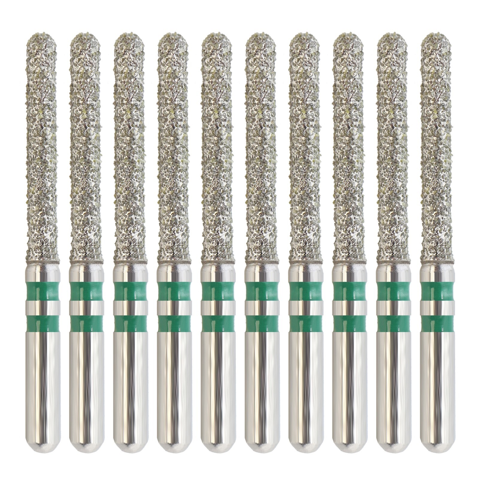 Zirconia Diamond Burs Friction Grip Egg Football Ball Round End Taper Cylinder