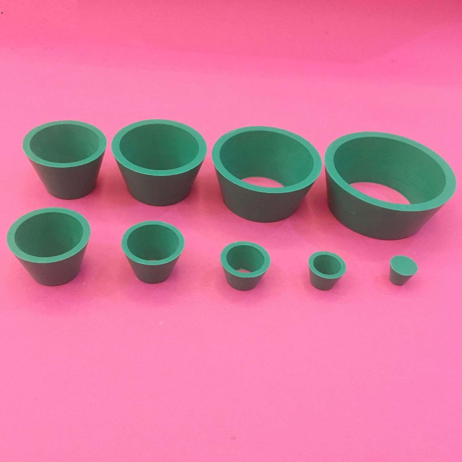 9 Count Filter Adapter Cones Set, Buchner Funnel Flask white
