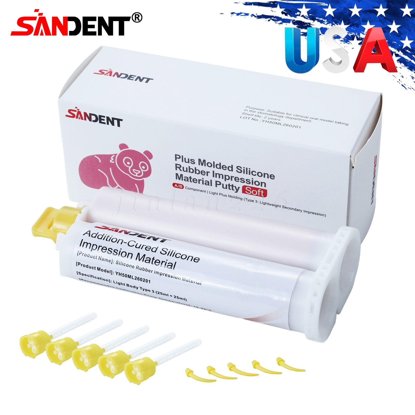 New Dental Impression Material Light Body Fast Rapid Set VPS 50 ml Cartridges