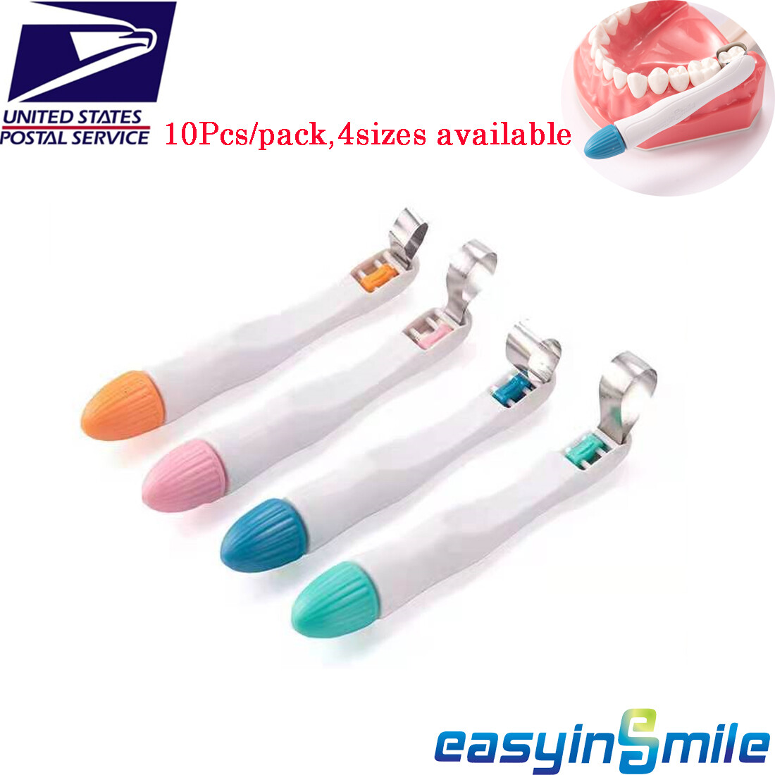 Dental Matrix Bands Adjust Preformed Pro Matrix Bands Curve 4.5/6mm 10Pcs W Hand