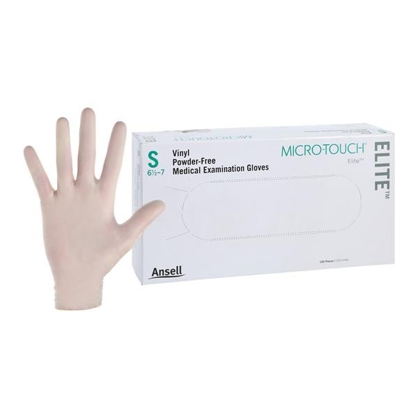 Ansell Perry ANS-3091 Micro-Touch Elite Vinyl Exam Gloves Small 100/bx
