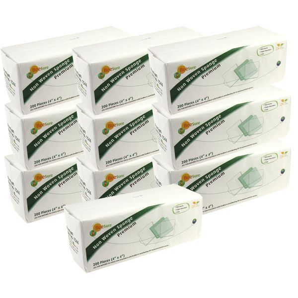 BeeSure Premium Non-Woven Sponge NS 50gm 4×4 2000/Pk