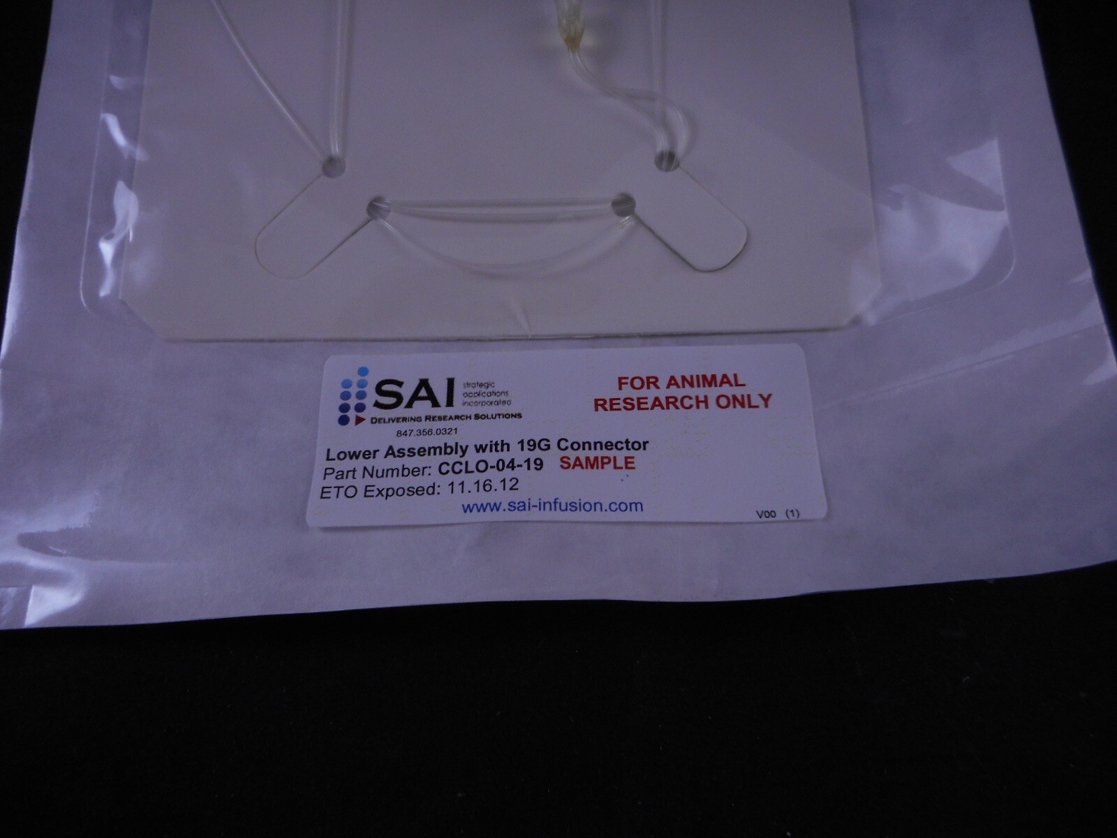 SAI Laboratory Lower and Upper Assembly w/ 19 Gauge Connector CCLO-04-19