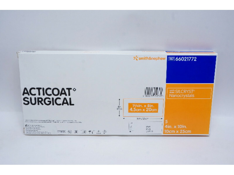 *5-Pack* Smith & Nephew Acticoat Surgical Silcryst Dressing 4″x10″ 66021772