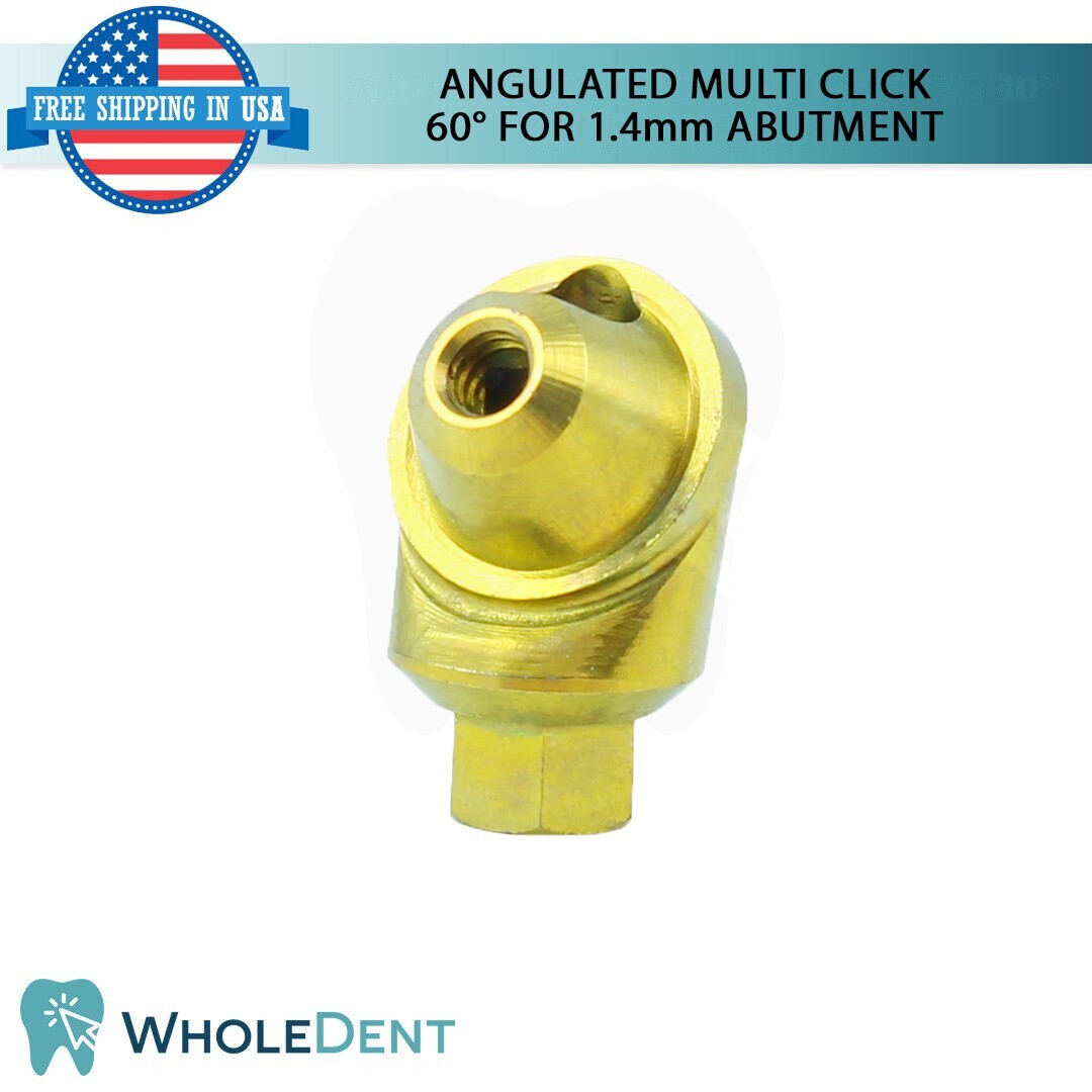 5X Angulated Multi Unit 60° 1.4mm Abutment Attachment Internal Hex 2.42mm