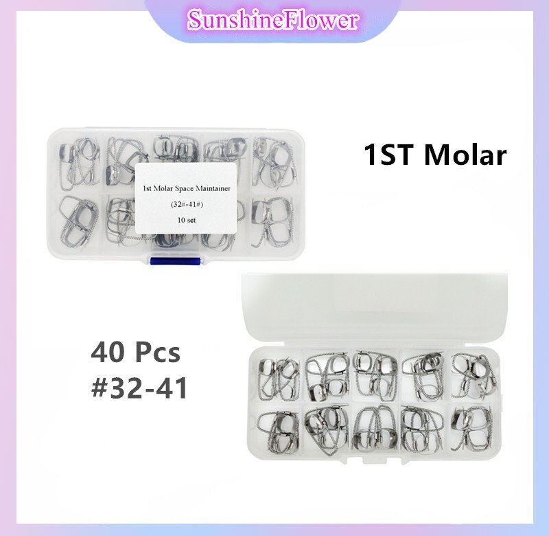 Dental Teeth Braces Brackets Preformed Space Maintainer Retainer 1ST Molar Bands
